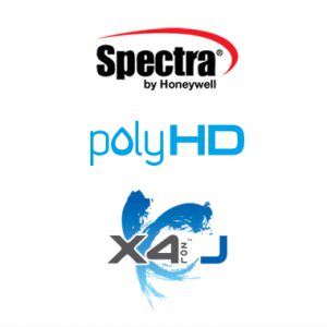 Spectra by Honeywell, polyHD and X4 logos